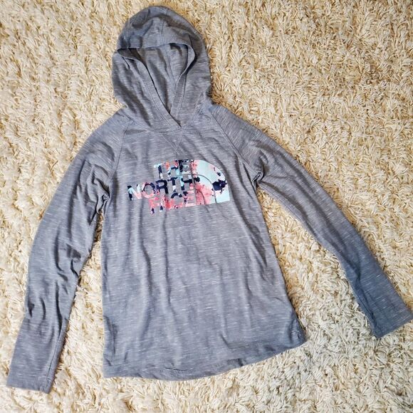 THE NORTH FACE Pullover Long Sleeve Hooded Tee - Sz. M (10-12) - Picture 1 of 6